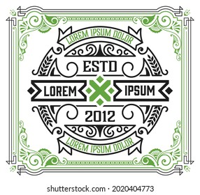 Western card with vintage style