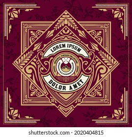Western card with vintage style