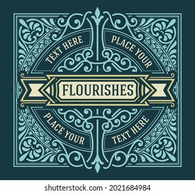 Western card with vintage style