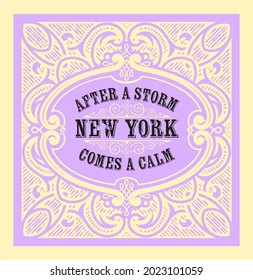 Western card with vintage style