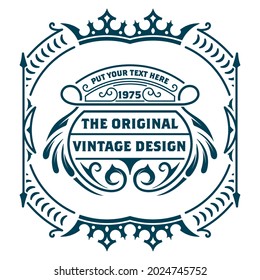 Western card with vintage style