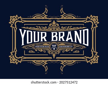 Western card with vintage style