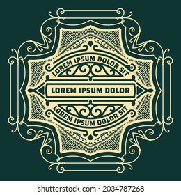 Western card with vintage style