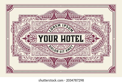 Western card with vintage style