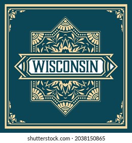 Western card with vintage style