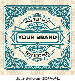 Western card with vintage style