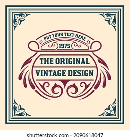 Western card with vintage style