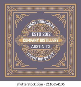 Western card with vintage style