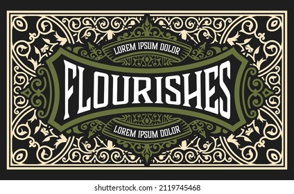 Western card with vintage style