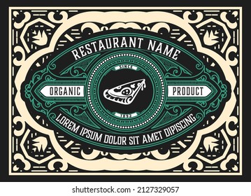 Western card with vintage style