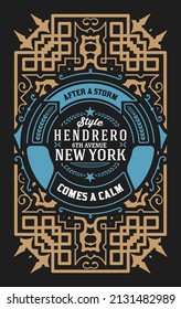 Western card with vintage style