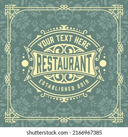 Western card with vintage style