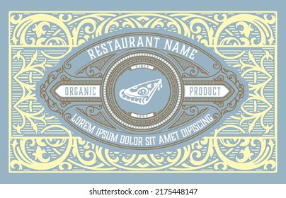Western card with vintage style