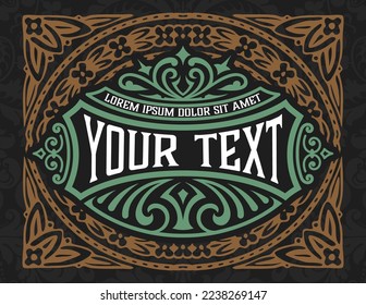 Western card with vintage style
