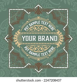 Western card with vintage style