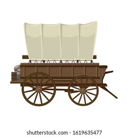 Western carriage vector icon.Cartoon vector icon isolated on white background western carriage.