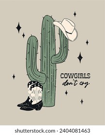 western country cowgirl desert cactus