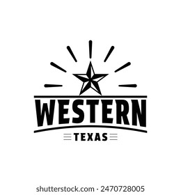 western country texas logo design vintage retro style