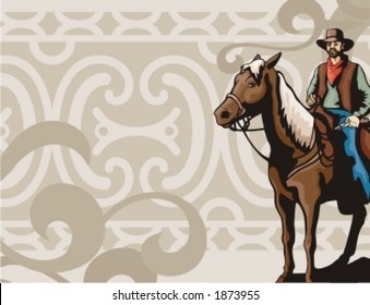 Western Cowboy Background Series.
