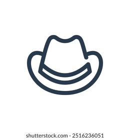 Western Cowboy Hat Vector Icon Illustration