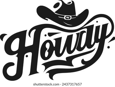 Western Cowboy Howdy T-Shirt Design