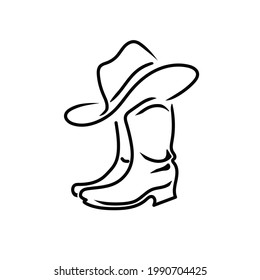 Western cowboy logo stock illustration vector