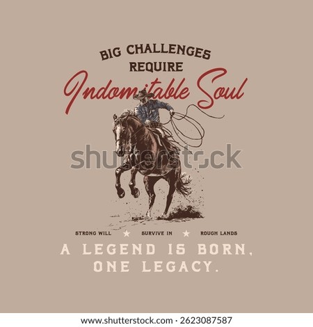 western cowboy  poster vector illustration