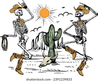 Western Cowboy Skeleton, Dancing Skeletons, Howdy Skeleton, Dead Inside, Retro Howdy, Cowboy, Funny Cowboy svg