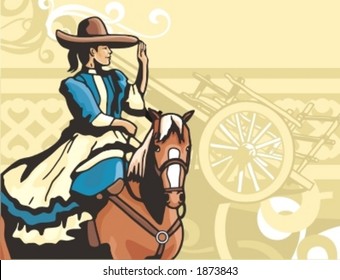 Western Cowgirl Background Series.