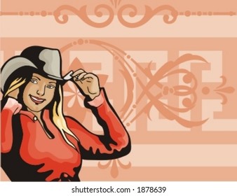 Western Cowgirl Background Series.