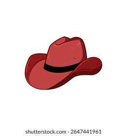 western cowgirl hat cartoon. rodeo fashion, style leather, brim band western cowgirl hat sign. isolated symbol vector illustration