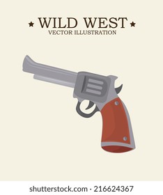 Western design over beige background, vector illustration