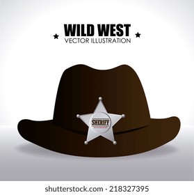 Western design over white background, vector illustration