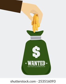 Western design over white background, vector illustration.