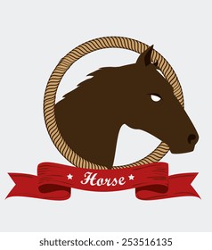 Western design over white background, vector illustration.