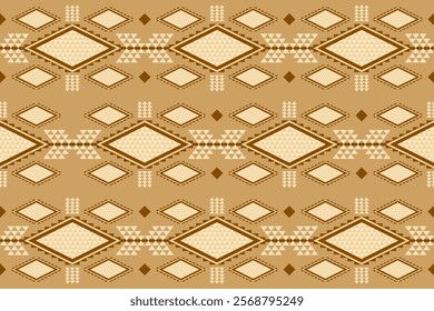 Western design shapes in a seamless repeat pattern - Vector Illustration