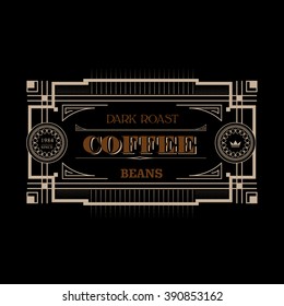 Western Design Template for Aged Handcrafted Coffee Label Design 