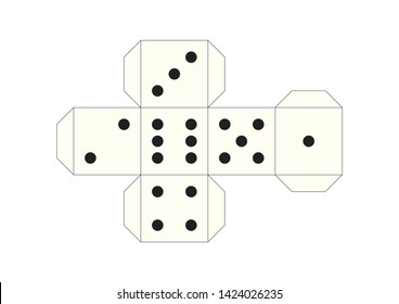 Western Dice Cube Box Template