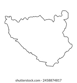 Western District map, administrative division of Malta. Vector illustration.