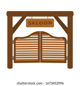Western door vector icon.Cartoon vector icon isolated on white background western door .