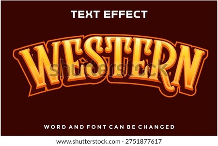 Western editable text effect design template