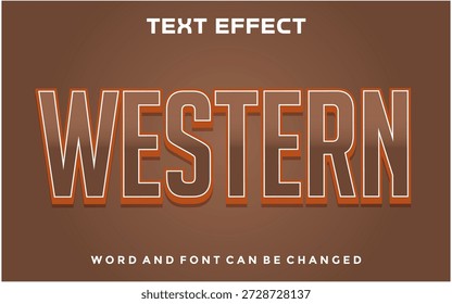 Plantilla de efecto de texto editable occidental