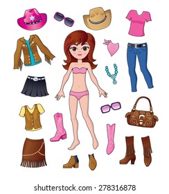 Western Fashion Dress Up Girl