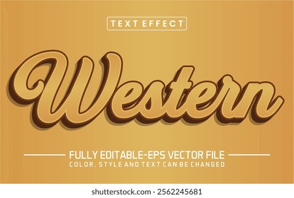 Western font Text effect editable	
