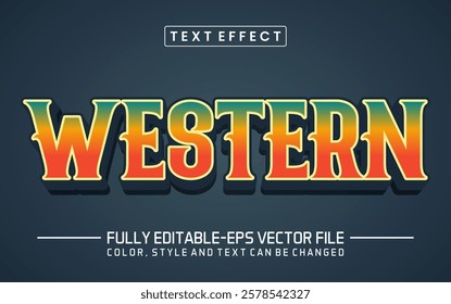 Western font Text effect editable