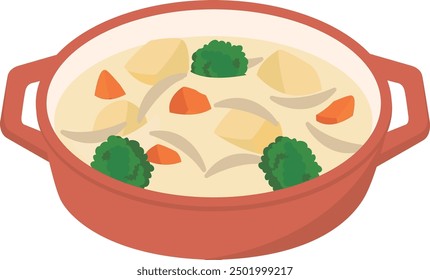 Western food_Cream stew with lots of ingredients