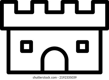 Western fort isolated vector icon.