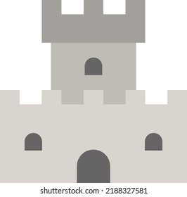 Ilustración vectorial aislada del fuerte occidental.