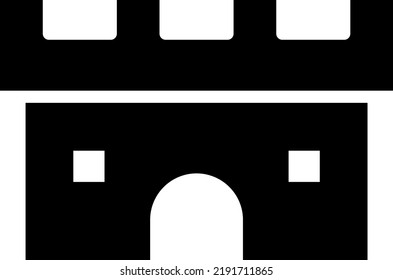 Western Fort Isolated Vector Silhouette Stock Vector (Royalty Free ...