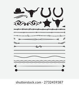 Western Frontier Decorative Elements and Dividers Collection